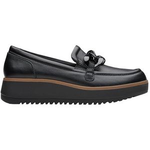 Clarks - Zylah May - Instapper - Zwart - Leer - Comfortabel Voetbed