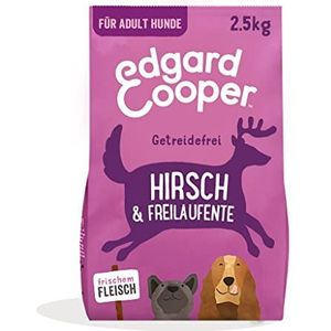 Edgard & Cooper Hondenvoer droog graanvrij hypoallergeen hondenvoer hond volwassenen natuurlijk 2,5 kg hert & eend met veel vers vlees, smakelijk en evenwichtig voedsel