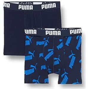 PUMA AOP boxershorts voor jongens (verpakking van 2 stuks), blauw, 170/176 cm