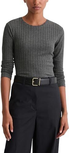 Slim fit shirt met lange mouwen van een mix van katoen en modal