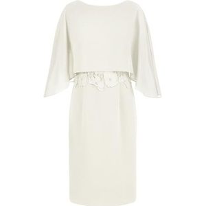 APART Fashion Jurk met chiffoncape, Crème, 34
