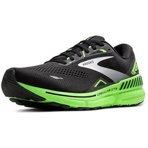 Brooks Adrenaline GTS 23 Sneakers voor heren, Zwart Groen Gecko Wit, 46 EU