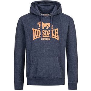 Lonsdale Gledfield sweatshirt voor heren, Marl Navy/Orange, XXL