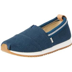 TOMS Unisex Kids Alpargata Resident Sneaker, Majolica Blue Heritage Canvas, 36.5 EU