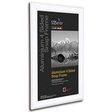 Stewart Superior A3 Aluminium 4-zijdig 25mm Voorlader Afbeelding/Poster Snap Frame - Wit