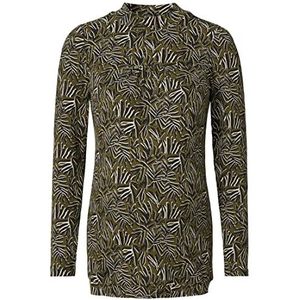 Noppies Dames Tee Rayne Lange Mouwen Allover Print T-shirt, Dark Olive - P981, 42