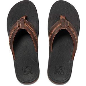 REEF - Lthr Ortho-Bounce Coast - Teenslippers - Zwart/Bruin