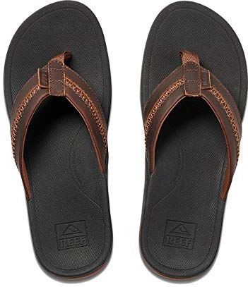 REEF - Lthr Ortho-Bounce Coast - Teenslippers - Zwart/Bruin