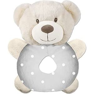 Rammelaar teddybeer grijs voor baby's