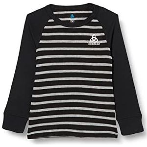 Odlo Unisex Kids Bl Top Crew Neck L/S Active Warm Eco Kids Stripes T-Shirt