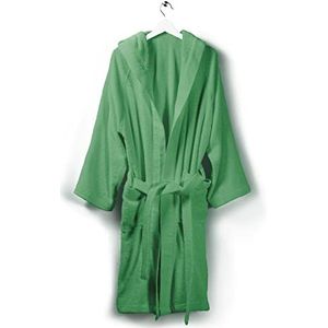 Caleffi Badjas van katoen, groen, zacht, 1000439