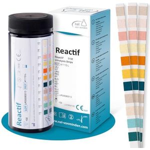 Reactif gezondheidstest: urinetest 11 parameters - 100 urine teststrips sneltest met kleurenschaal