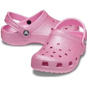 Crocs Unisex Kids Classic Glitter Klomp T, Roze Tweed Glitter, 37/38 EU