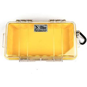 Peli 1060 Micro Case Voor Compactcamera, Gps Apparaat, Pda, Mp3-Speler En Andere Kleine Kwetsbare Items, Ip67 Waterdicht, Capaciteit: 1,31L, Gemaakt In De Vs, Kleur: Transparent/Geel