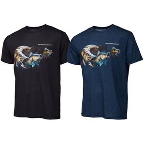 Savage Gear Cannibal T-Shirt - Sneldrogend, ademend shirt voor vissen en outdoor met iconische roofvisprint - Lichtgewicht, vochtafvoerend & uitstekende pasvorm voor vissers, kampeerders en jagers M