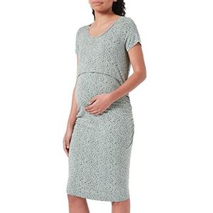 Noppies Maternity Bali Kortom, jurk voor dames, korte mouwen, all-over print, Lily Pad-P966, XS, Lily Pad - P966, 34