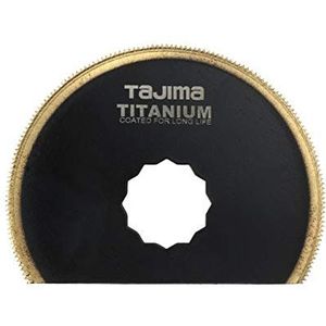 Tajima zaagaccessoires (zaagblad voor multitool steropname fijne vertanding voor dun plaatstaal, koper, aluminium profielen, hout, kunststof 80 mm HSS titanium halfrond), SHS80