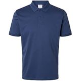 Selected Fave Button - Korte Mouw Poloshirt - Heren - Regular Fit - Gemerceriseerde Look
