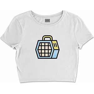 Bona Basics, Digitaal bedrukt, basic T-shirt voor dames,%100 katoen, wit, casual, damestops, maat: M, Wit, M kort