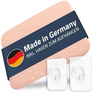 Douchemat, douchemat Step ca. 54x54 cm, roze, 100% TPE | incl. 2 haken | vrij van PVC, ftalaten, lood, latex | TÜV getest | Made in Germany