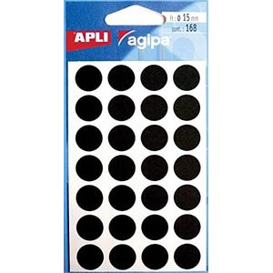 agipa 111847 markeringspunten, diameter: 15 mm, rond, zwart