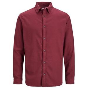 JACK&JONES PLUS Heren Jjplain Fall Solid Shirt Ls Pls Shirt, Port Royale, 3XL