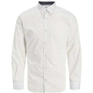 Jack & Jones - Jjmatheo L/S - Bedrukt T-shirt - Helder Wit - Heren
