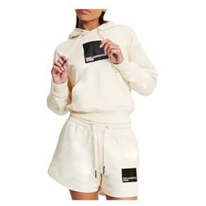 Karl Lagerfeld Jeans, Dames, Box Logo Hoodie, Regular Fit, Grijs, L