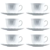 Dajar TRIANON koffieservies wit, glas, 6 stuks (1 stuk), 6