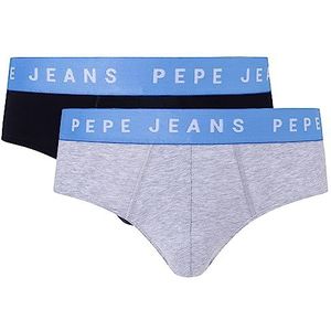 Pepe Jeans Slips voor heren (Pack van 2), Zwart (zwart), XXL