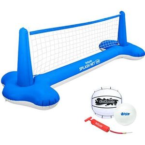 GoSports Splash Net Air, opblaasbaar volleybalspel, inclusief zwevend net, watervolleyballen en balpomp
