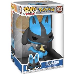 Funko POP! Jumbo: Pokemon Lucario Vinylfiguur om te verzamelen - Cadeau-idee - Officiële Merchandise - Speelgoed voor kinderen en volwassenen - Fans van videogames - Modelfiguur voor verzamelaars en
