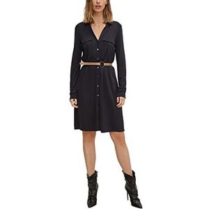 comma dames jurk kort, 9999 Black, 42