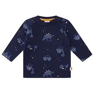 SALT AND PEPPER Baby-jongens L/S Car Dino AOP T-shirt, True Navy, 62 cm