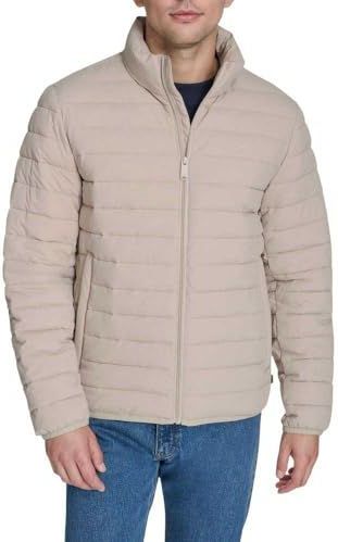 Dockers Heren gerecycled stretch polyester Packable Jacket Outerwear, Grit, M, Grit, M