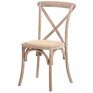Adda Home stoel, hout, bruin/crème, medium
