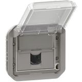 Legrand - Plexo New - Inzet RJ45 Datadoos - Grijs - Categorie 6A STP