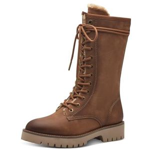 s.Oliver Dames Lace Boot Flat 5-26221-41 sneeuwlaarzen, Cognac, 38 EU, cognac, 38 EU