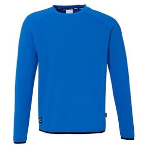 uhlsport ID sweatshirt zonder capuchon - voor kinderen en volwassenen - voetbal-sweatshirt, azuurblauw, 4XL