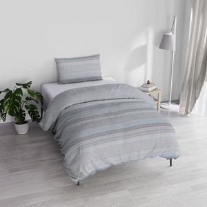 Italian Bed Linen Athena Beddengoedset, 100% katoen, blaffen, lichtblauw, eenpersoonsbed