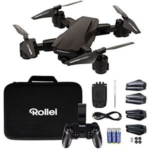 Rollei Fly 60 Combo drone, wifi-live beeldoverdracht, 6-assige gyroscoop, lange vliegtijd, app-besturing en incl. afstandsbediening
