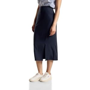 Street One Midirok voor dames met print, blauw (deep blue), 36