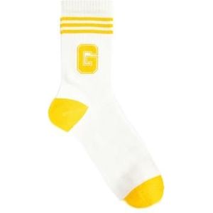 Koton Dames geborduurde college sokken, GEEL(155), Eén Maat