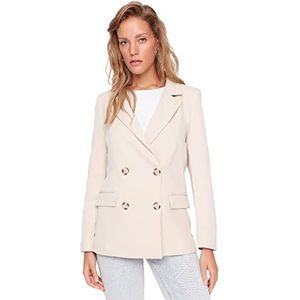 TRENDYOL Blazer - Blauw - Double Brested, beige, 42