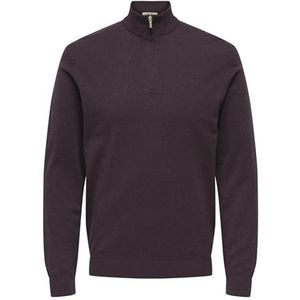 ONLY & SONS Onsloui Reg 12 Mel Half Zip Knit Noos, potent purple, XL