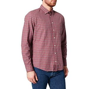 Seidensticker Slim Fit Twill herenhemd met lange mouwen, Rood, XL/4XL