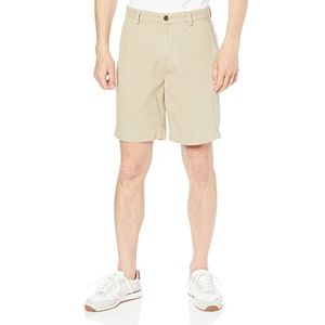 Amazon Essentials Men's Korte broek met binnenbeenlengte van 23 cm en klassieke pasvorm, Kaki-bruin, 30