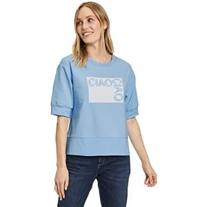 Betty & Co Sweatshirt voor dames, Lichtblauw/wit, 44