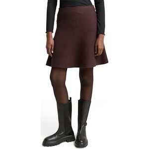 Tom Tailor Denim - Minirok - Soft Chocolate Brown Melange - Gebreid - A-lijn