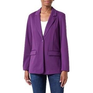 ICHI IHKATE Damesblazer, jasblazer, jasblazer met 1-knoopvorm, klapzakken, reverskraag, licht elastisch, regular fit, lila, S